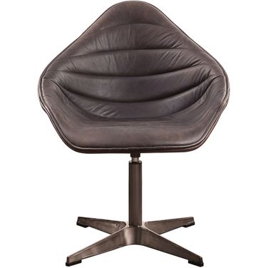 Pipino Accent Chair with Swivel In Antique Ebony