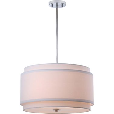 Piran White 3 Light 20 Inch Dia Adjustable Pendant