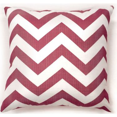Zoe Red Chevron 18" Pillow Set of 2