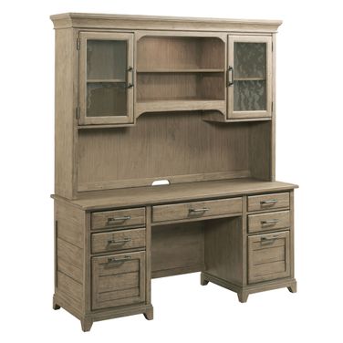 Plank Road Farmstead Credenza Hutch In Stone