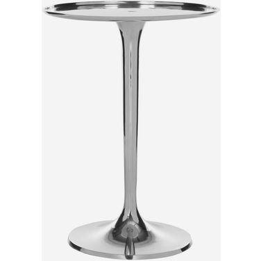 Platina Silver Round Top Sleek Table