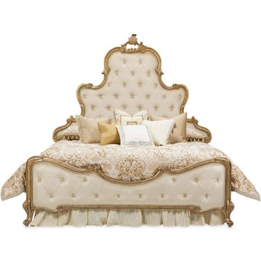 Platine de Royale Antique Platinum California King Panel Bed