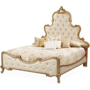 Platine de Royale Antique Platinum Eastern King Panel Bed