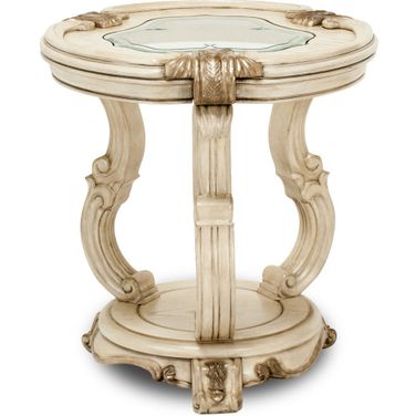 Platine De Royale Chair Side Table In Champagne