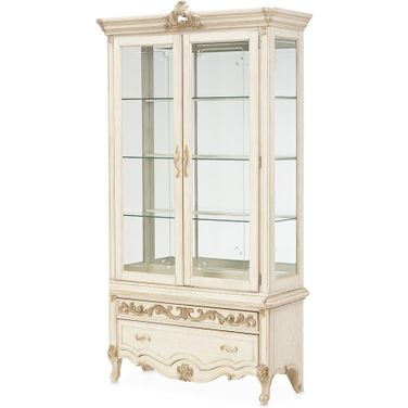 Platine De Royale Curio Cabinet In Champagne