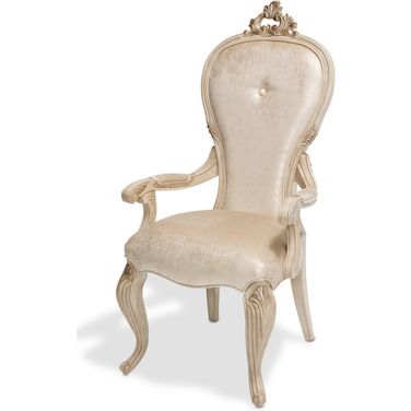 Platine De Royale Dining Arm Chair Set Of 2 In Champagne
