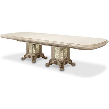 Platine De Royale Rectangular Dining Table In Champagne