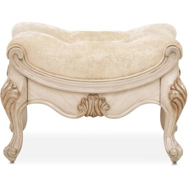Platine De Royale Vanity Bench In Champagne