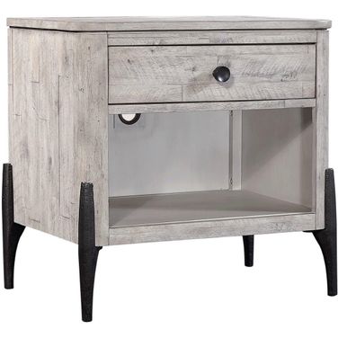 Platinum 1 Drawer Nightstand In Grey
