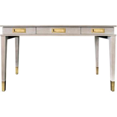 Plato Cerused Oak 3 Drawers Desk