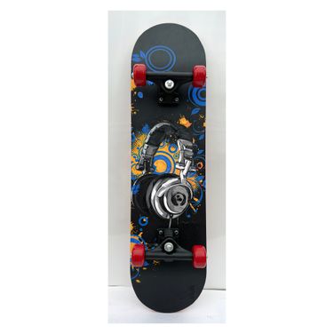Playful Skateboard with Headphone Design Decko - Board Wall Art In Multi