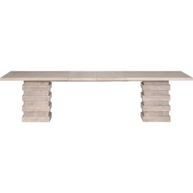 Traditions Plaza Extension Dining Table In Natural Gray Acacia