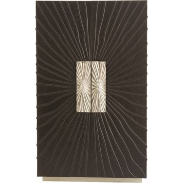 Pleated Tall Cabinet In Black
