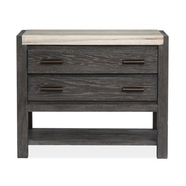 Plum Creek Open Nightstand In Ravenwood Black