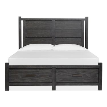 Plum Creek Queen Panel Storage Bed In Ravenwood Black