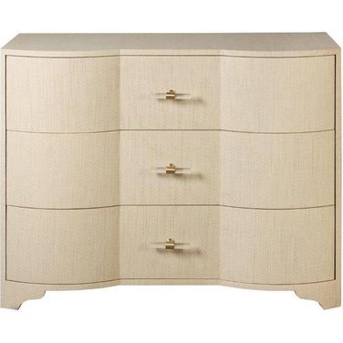 Plymouth Natural Grasscloth 3 Drawers Chest