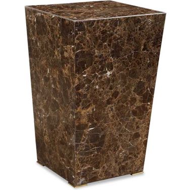 Poe Marble Accent Table In Brown