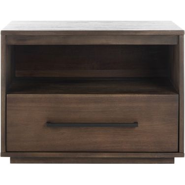 Poesy 1 Drawer Nightstand In Dark Chocolate