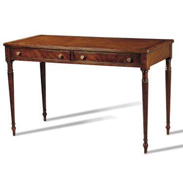 Poetry Desk In Mahogany/Brown/Brass