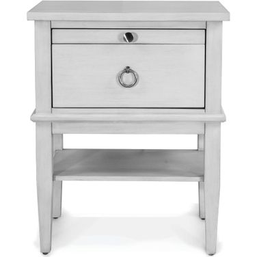Point Breeze 1 Drawer Open Nightstand with Power and Usb In White