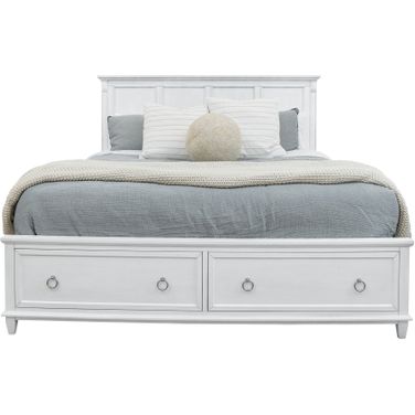 Point Breeze Queen Bed with Storage In White