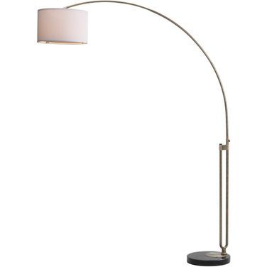 Polaris Antique Brass 84 Inch Arc Floor Lamp