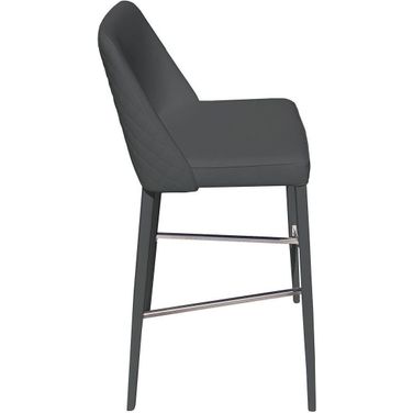 Polly Grey Leather Counter Height Stool