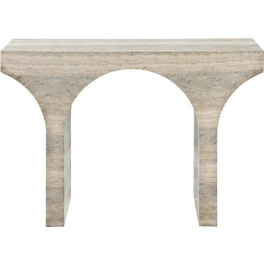 Pomezia Concrete Console Table In Travertine