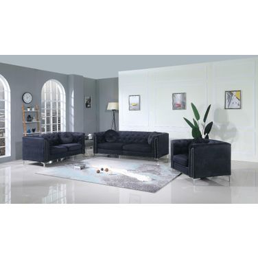 Pompano Living Room Set In Black