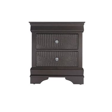 Pompei Nightstand In Metallic Grey