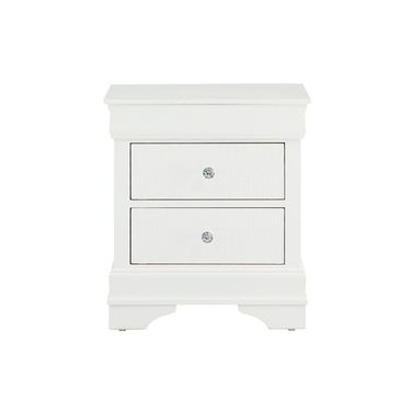 Pompei Nightstand In Metallic White