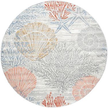 Pompeii 7'10" x 7'10" Indoor Rug In Multicolor