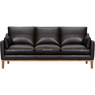 Pompeii 87 Inch Leather Sofa In Dark Brown