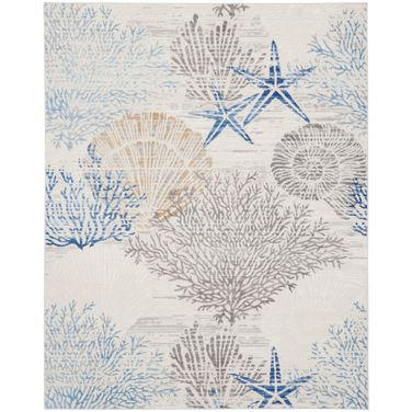 Pompeii 9' x 12' Indoor Rug In Ivory Grey Blue