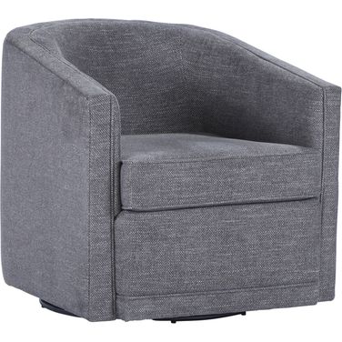Poppy Swivel Chair In Dark Gray