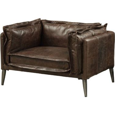 Porchester Distress Chocolate Leather Chair