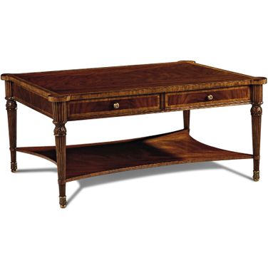 Port Cocktail Table In Mahogany and Brass