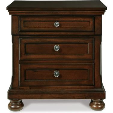 Porter Rustic Brown Two Drawer Nightstand