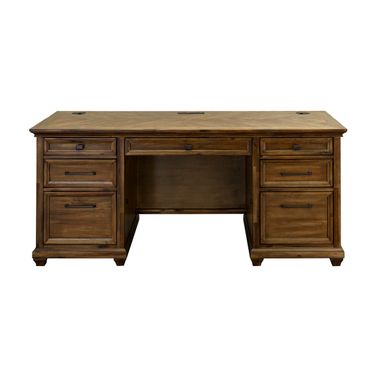 Porter Storage Desk Credenza In Brown
