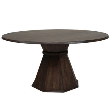 Portico 60 Inch Round Dining Table In Warm Brown
