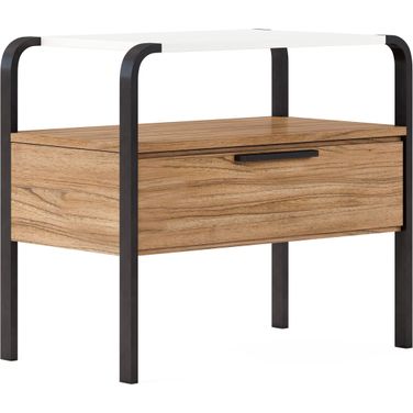 Portico Accent Nightstand In Brown