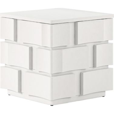 Portico Chairside Table In White