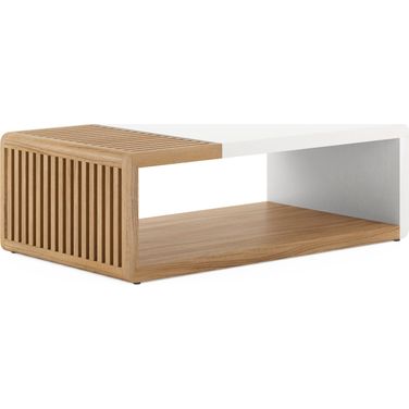 Portico Rectangular Cocktail Table In Brown