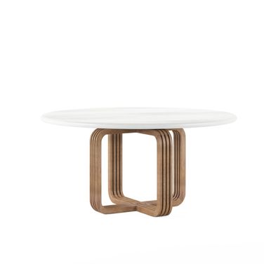Portico Round Dining Table In White