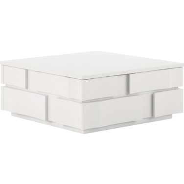 Portico Square Cocktail Table In White