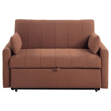 Portland Boucle Upholstered Sleeper Sofa Bed In Copper