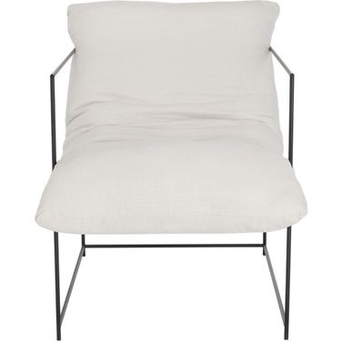 Portland Pillow Top Accent Chair in Ivory and Black