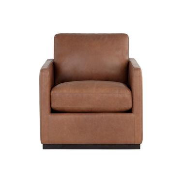 Portman Swivel Lounge Chair In Marseille Camel