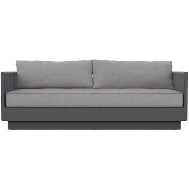 Porto 3 Seat Sofa with Cushion In Moon and Matte Charcoal