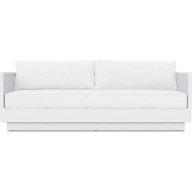 Porto 3 Seat Sofa with Cushion In Polar and Matte White